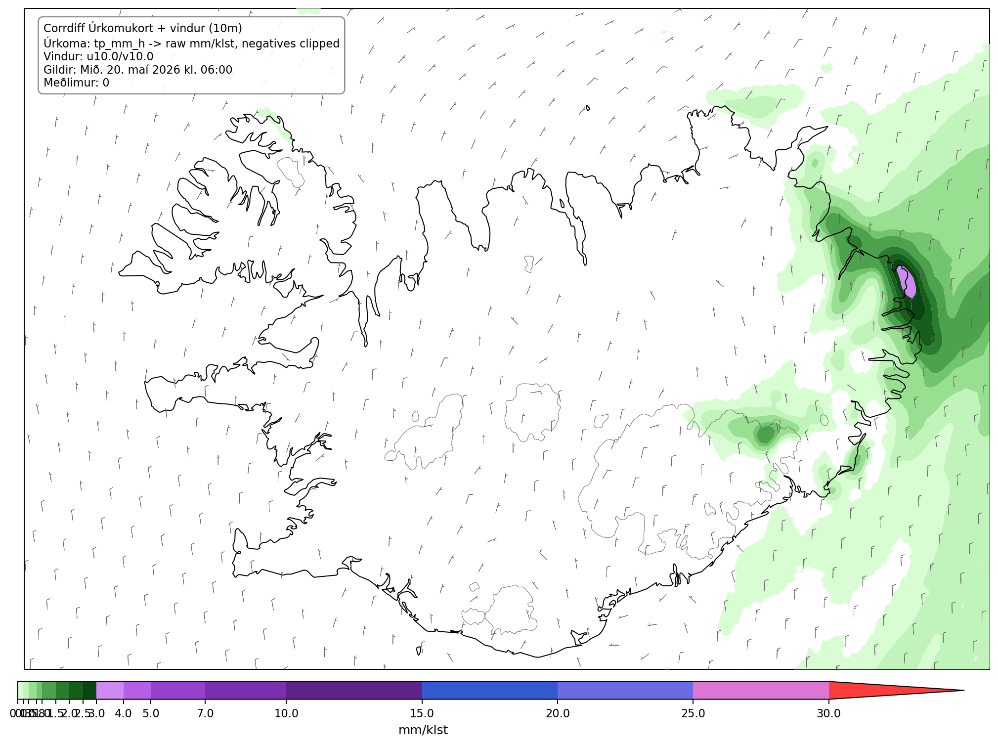 Úrkoma forecast step 0