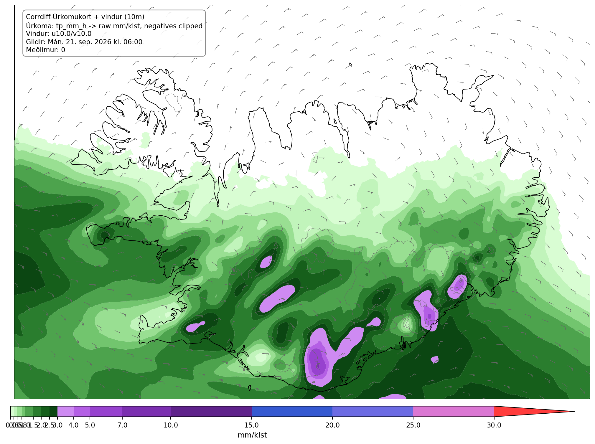 Úrkoma forecast step 0